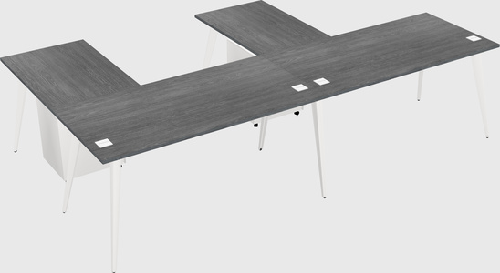 Modern l-shaped office desk