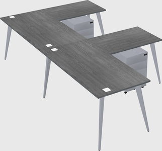 Modern l-shaped office desk