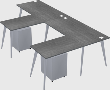 Modern l-shaped office desk