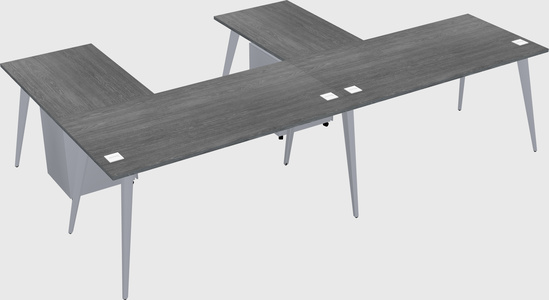 Modern l-shaped office desk