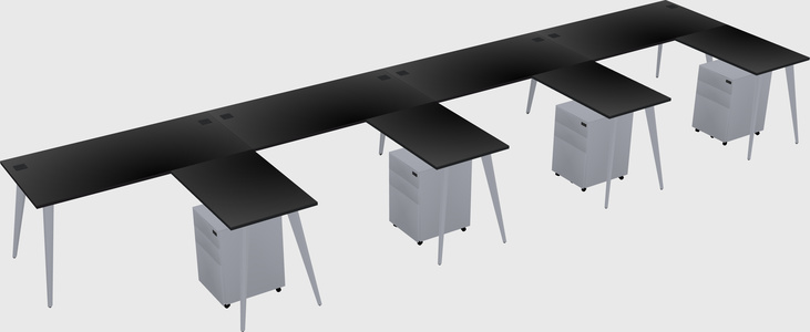 Modern L-shaped Office Desk