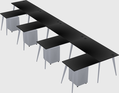 Modern l-shaped office desk