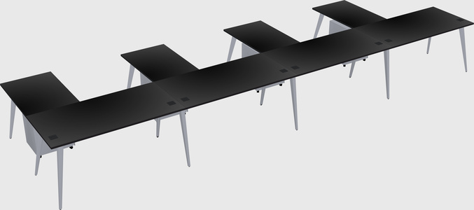 Modern l-shaped office desk