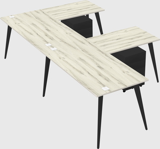 Modern l-shaped office desk