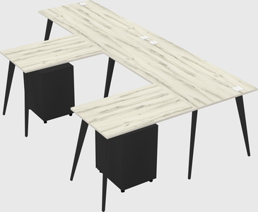 Modern l-shaped office desk