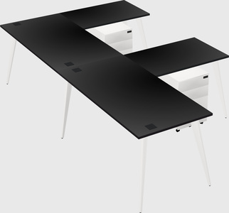 Modern l-shaped office desk
