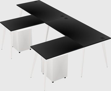 Modern l-shaped office desk