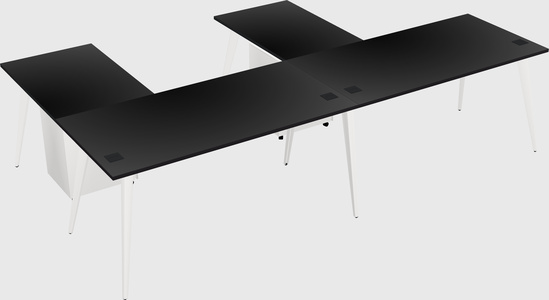 Modern l-shaped office desk