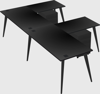 Modern l-shaped office desk
