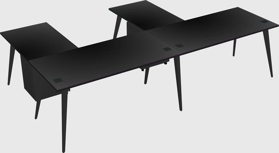 Modern l-shaped office desk