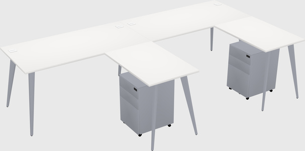 Modern L-shaped Office Desk