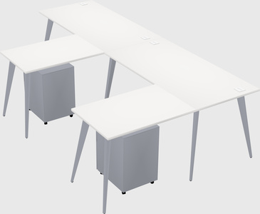 Modern l-shaped office desk