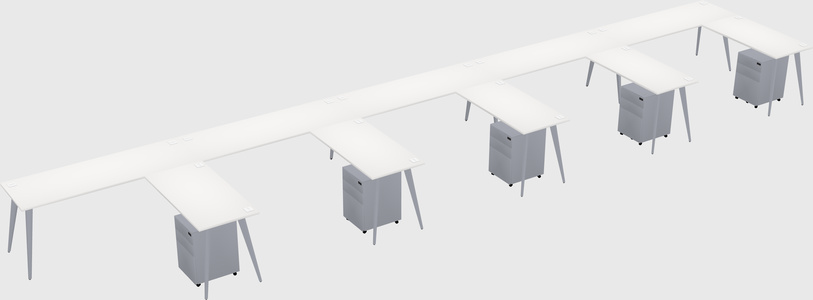 Modern L-shaped Office Desk