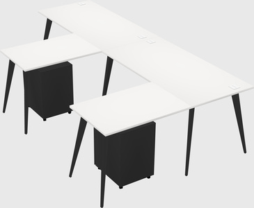 Modern l-shaped office desk