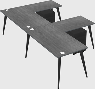 Modern l-shaped office desk