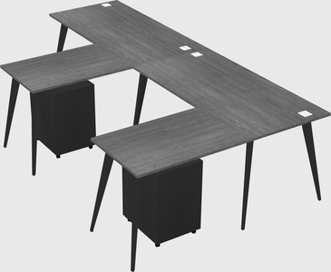Modern l-shaped office desk