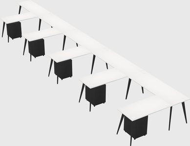 Modern l-shaped office desk