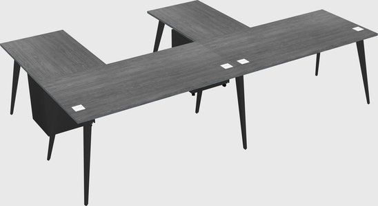 Modern l-shaped office desk
