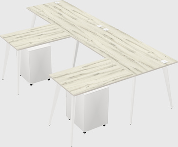 Modern l-shaped office desk