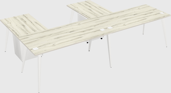 Modern l-shaped office desk