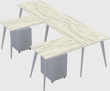 Modern l-shaped office desk