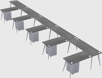 Modern l-shaped office desk