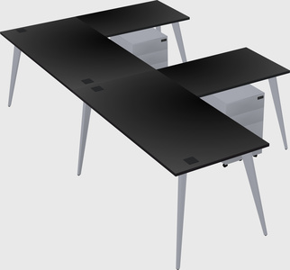 Modern l-shaped office desk