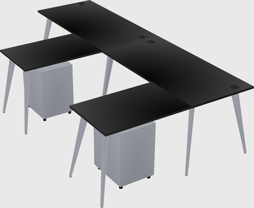 Modern l-shaped office desk