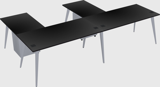 Modern l-shaped office desk