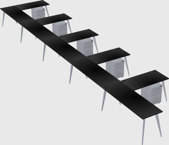 Modern l-shaped office desk
