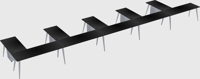 Modern l-shaped office desk