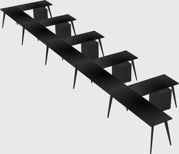 Modern l-shaped office desk