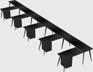 Modern l-shaped office desk