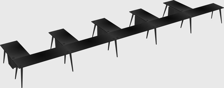 Modern l-shaped office desk