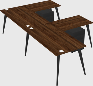Modern l-shaped office desk