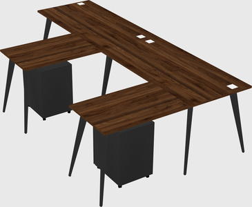 Modern l-shaped office desk