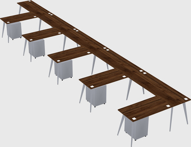 Modern l-shaped office desk