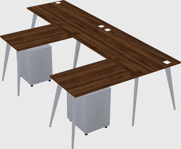 Modern l-shaped office desk