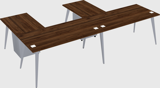Modern l-shaped office desk