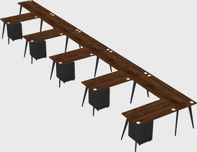 Modern l-shaped office desk
