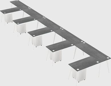Modern l-shaped office desk