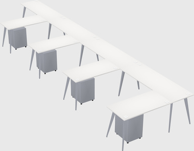 Modern l-shaped office desk