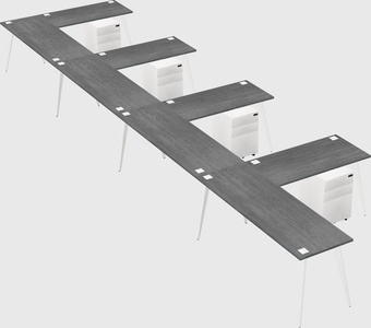 Modern l-shaped office desk
