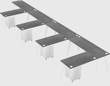 Modern l-shaped office desk