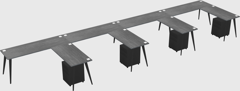 Modern L-shaped Office Desk