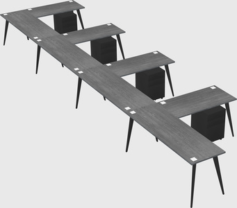 Modern l-shaped office desk