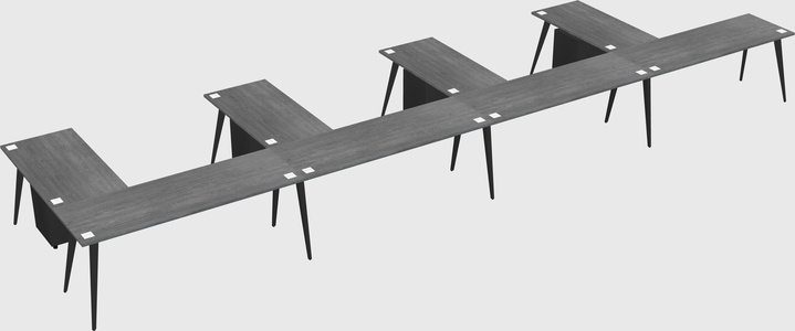 Modern l-shaped office desk