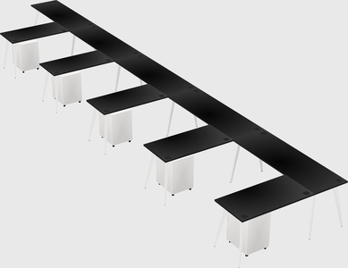 Modern l-shaped office desk