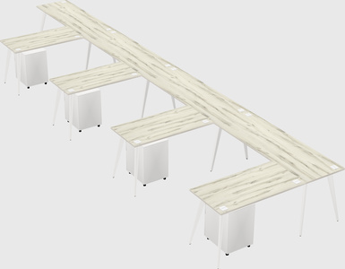 Modern l-shaped office desk