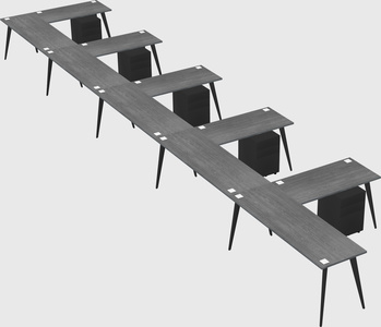 Modern l-shaped office desk